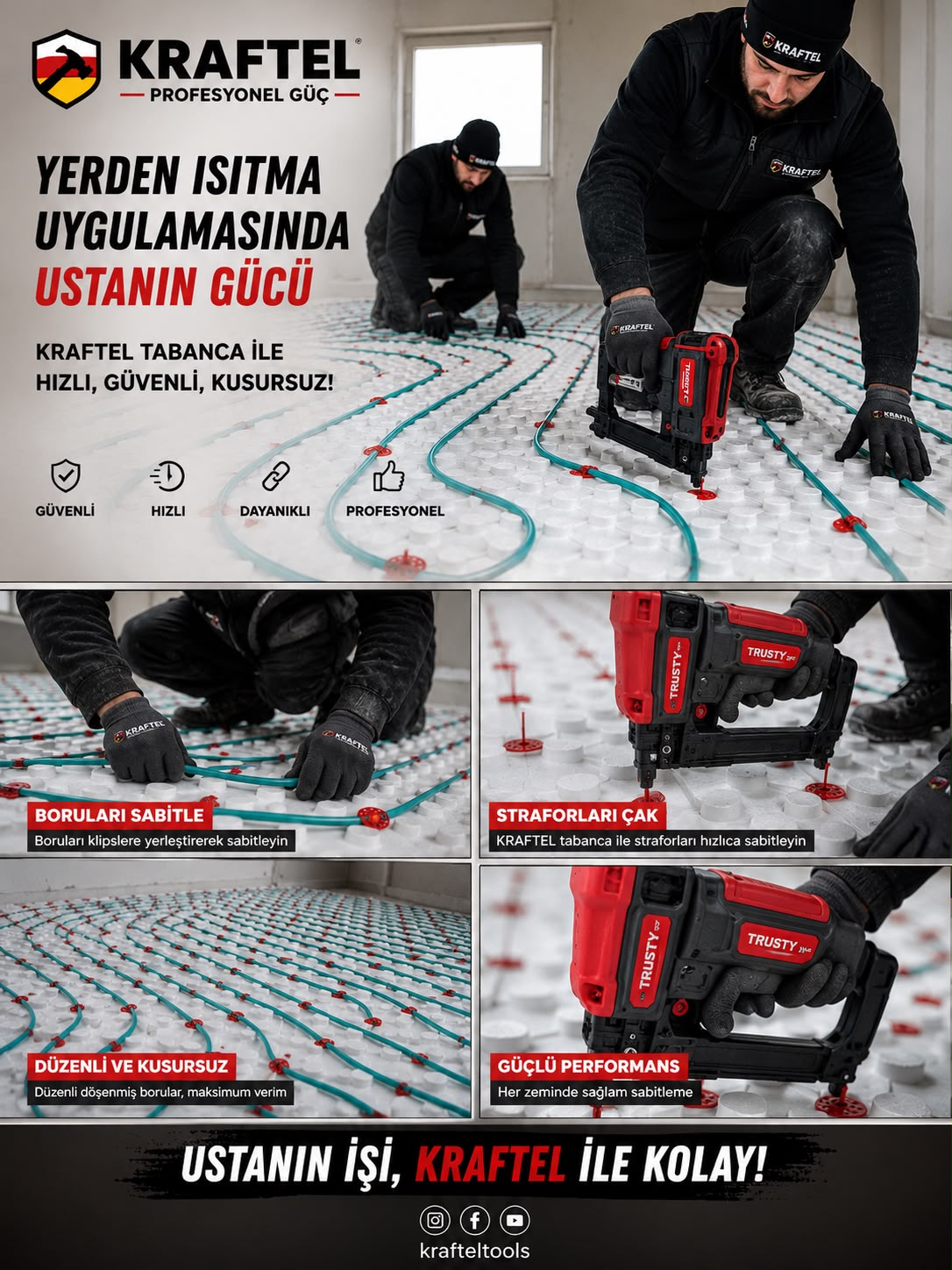 Kraftel yerden ısıtma uygulaması